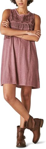 Lucky Brand Women's Sleeveless Embroidered Knit Mini Dress in Saudi Arabia