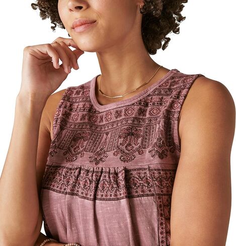 Lucky Brand Women's Sleeveless Embroidered Knit Mini Dress in Saudi Arabia