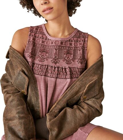 Lucky Brand Women's Sleeveless Embroidered Knit Mini Dress in Saudi Arabia