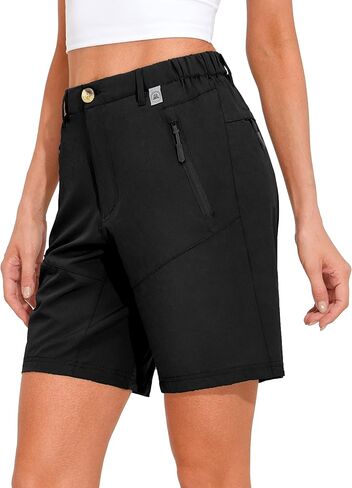 Mapamyumco Women’s Hiking Shorts Quick Dry Stretch for Golf Outdoor Camping Travel, Zipper Pockets in Saudi Arabia