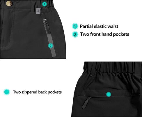 Mapamyumco Women’s Hiking Shorts Quick Dry Stretch for Golf Outdoor Camping Travel, Zipper Pockets in Saudi Arabia