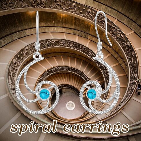 Sterling Silver Hypoallergenic Earrings Celtic Knot/Feather/DNA/Mountain/Butterfly Dangle Earrings Nature/Biology Science Dangling Jewelry Christmas Gifts for Women Girls in Saudi Arabia