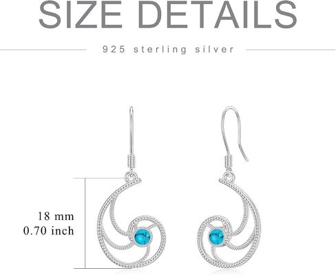 Sterling Silver Hypoallergenic Earrings Celtic Knot/Feather/DNA/Mountain/Butterfly Dangle Earrings Nature/Biology Science Dangling Jewelry Christmas Gifts for Women Girls in Saudi Arabia