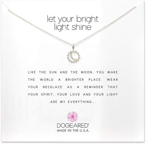 قلادة Dogeared دع ضوءك الساطع يلمع تذكيرًا مقاس 40.64 سم in Kuwait