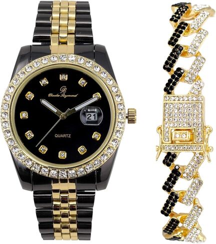 تشارلز ريموند رولي يبدو بمظهر لامع ليصور قرص النجوم - مصمم للملوك ذوي السلوكيات الكبيرة القوية! تميز مع هذه الساعة ذات القرص الماسي المثلج - ST10355 in Kuwait