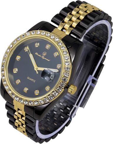 تشارلز ريموند رولي يبدو بمظهر لامع ليصور قرص النجوم - مصمم للملوك ذوي السلوكيات الكبيرة القوية! تميز مع هذه الساعة ذات القرص الماسي المثلج - ST10355 in Kuwait