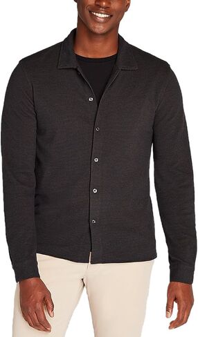 Club Monaco Men's Relaxed Waffle Knit Button Down Shirt in Saudi Arabia