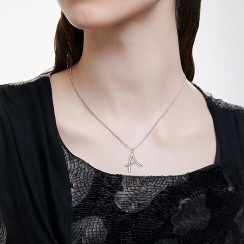 قلادة الرسالة الأولية للنساء الفتيات - 925 الفضة الاسترليني شخصية 26 A-Z اسم الأبجدية قلادة كريستال تشيكوسلوفاكيا مجوهرات الأمهات عيد الحب عيد الميلاد هدايا عيد ميلاد لأمها زوجة صديقة in Kuwait