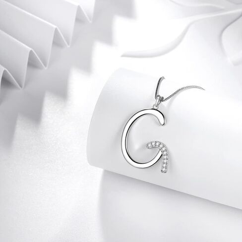 قلادة الرسالة الأولية للنساء الفتيات - 925 الفضة الاسترليني شخصية 26 A-Z اسم الأبجدية قلادة كريستال تشيكوسلوفاكيا مجوهرات الأمهات عيد الحب عيد الميلاد هدايا عيد ميلاد لأمها زوجة صديقة in Kuwait