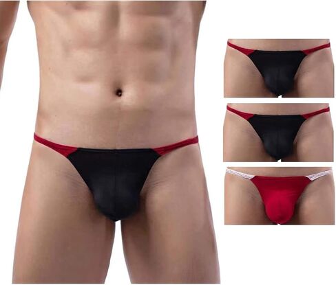 ثونغ Spicoyi للرجال مخطط G-String مع تصميم Colorblock - الراحة والإثارة والتهوية in Kuwait