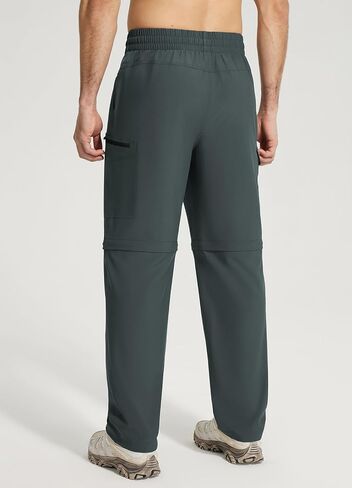 BALEAF Men's Hiking Convertible Pants Cargo Quick Dry Water Resistant Lightweight Elastic Waist Outdoor with Zip Pockets in Saudi Arabia