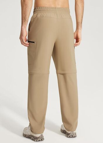 BALEAF Men's Hiking Convertible Pants Cargo Quick Dry Water Resistant Lightweight Elastic Waist Outdoor with Zip Pockets in Saudi Arabia