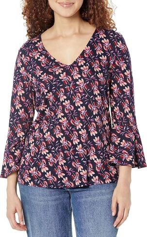 NIC+ZOE Women's Stamped Petals Top in Saudi Arabia