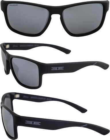 Epoch Eyewear 2 Pairs Charlie Sports Sunglasses Black Frame Polarized Smoke Lens & Blue Mirror Lens in Saudi Arabia