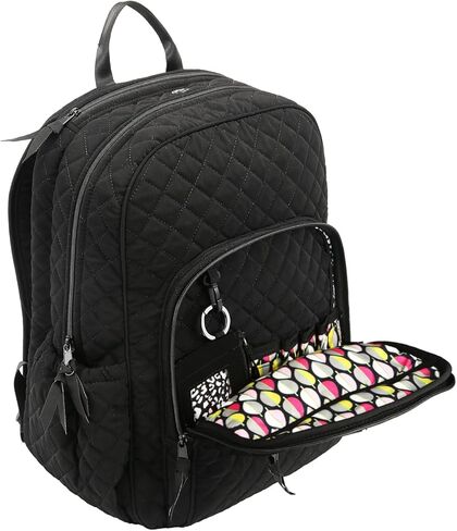 DONGGANGAJI Women's Campus Backpack with wallet set, Casual Daypack Backpacks with trolley sleeve (Classic Black) in Kuwait