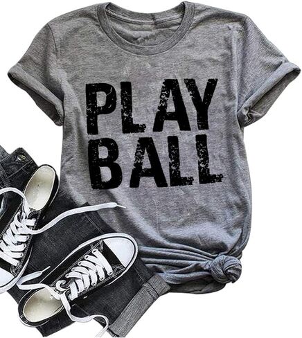 Umsuhu Let's Do This Boys Baseball Tee Shirts Women Paly Ball Shirts Baseball Graphic Tees Shirts in Saudi Arabia