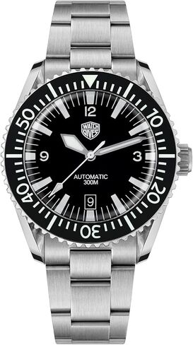 ساعات الغوص للرجال من واتش دايفز، حركة NH35 WD1967 Sharkmaster 300 ساعة أوتوماتيكية من كريستال الياقوت الأزرق، أسود in Kuwait