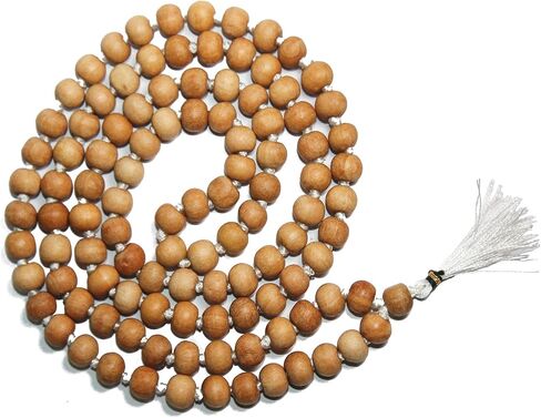 GRI9 8MM Tulsi mala Beads Necklace Holy Basil 108 + 1 Beads Ram Japa Prayer Mala Energized 108 Hindu Tibetan Buddhist Rosary for Chanting Mantra in Kuwait