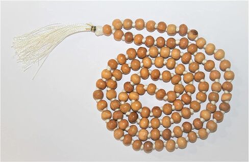 GRI9 8MM Tulsi mala Beads Necklace Holy Basil 108 + 1 Beads Ram Japa Prayer Mala Energized 108 Hindu Tibetan Buddhist Rosary for Chanting Mantra in Kuwait