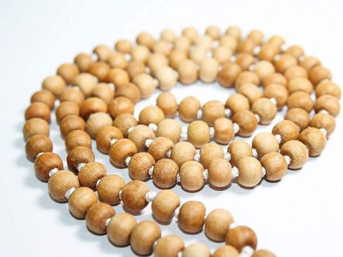 GRI9 8MM Tulsi mala Beads Necklace Holy Basil 108 + 1 Beads Ram Japa Prayer Mala Energized 108 Hindu Tibetan Buddhist Rosary for Chanting Mantra in Kuwait