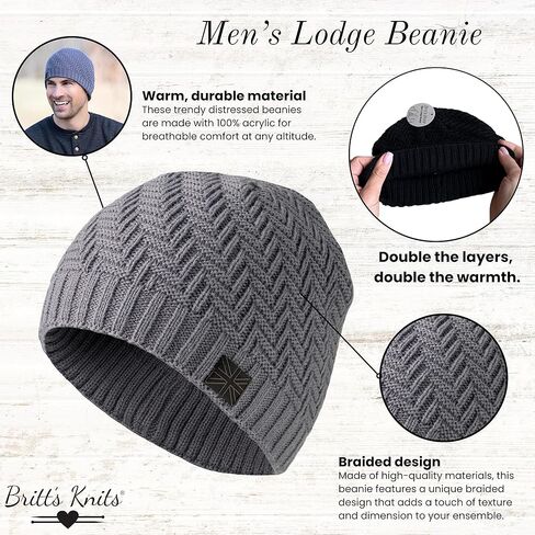 قبعة شتوية من مجموعة لودج للرجال من Britt's Knits ذات طبقات مزدوجة للطقس البارد in Kuwait