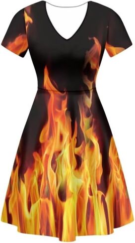 فساتين بدون أكمام للسيدات من Youngerbaby، فستان متوسط ​​الطول، فضفاض بأكمام قصيرة، فساتين صيفية للشاطئ، فستان كاجوال in Kuwait