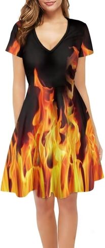 فساتين بدون أكمام للسيدات من Youngerbaby، فستان متوسط ​​الطول، فضفاض بأكمام قصيرة، فساتين صيفية للشاطئ، فستان كاجوال in Kuwait