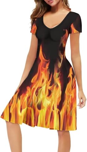 فساتين بدون أكمام للسيدات من Youngerbaby، فستان متوسط ​​الطول، فضفاض بأكمام قصيرة، فساتين صيفية للشاطئ، فستان كاجوال in Kuwait