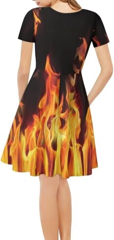 فساتين بدون أكمام للسيدات من Youngerbaby، فستان متوسط ​​الطول، فضفاض بأكمام قصيرة، فساتين صيفية للشاطئ، فستان كاجوال in Kuwait