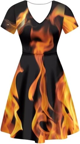 فساتين بدون أكمام للسيدات من Youngerbaby، فستان متوسط ​​الطول، فضفاض بأكمام قصيرة، فساتين صيفية للشاطئ، فستان كاجوال in Kuwait