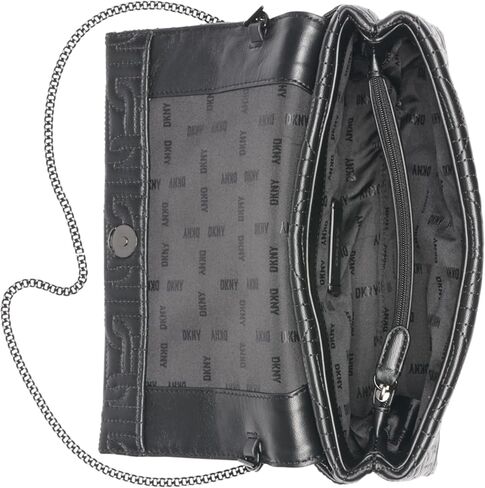 DKNY Delanie Clutch Bag, Black/Black in Saudi Arabia