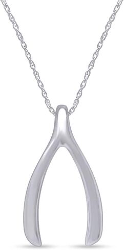 AFFY Wishbone Pendant Necklace in 14K Gold Over Sterling Silver in Saudi Arabia