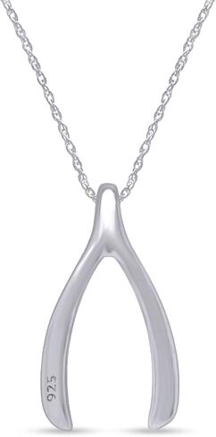 AFFY Wishbone Pendant Necklace in 14K Gold Over Sterling Silver in Saudi Arabia