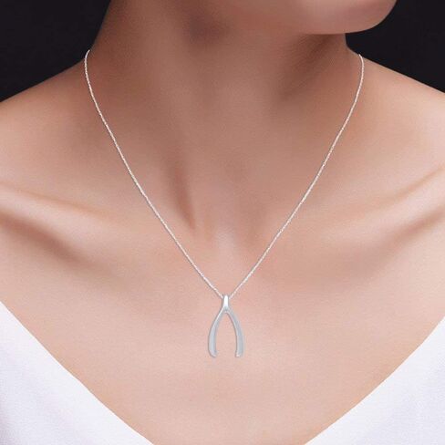 AFFY Wishbone Pendant Necklace in 14K Gold Over Sterling Silver in Saudi Arabia
