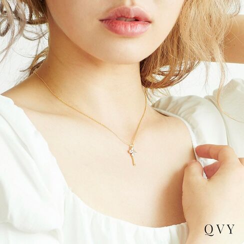 Dainty Crystal Key Necklace for Women 18K Gold Plated Stainless Steel Tiny Key Pendant Everyday Simple Cute Jewelry Gifts for Teen Girls Baby [KN-D-G] in Kuwait