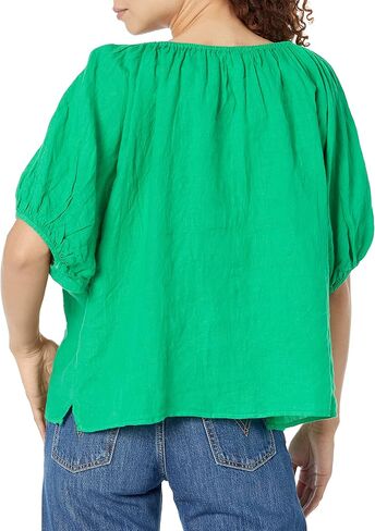 Velvet by Graham & Spencer Women's Janine Woven Linen Shirt in Saudi Arabia
