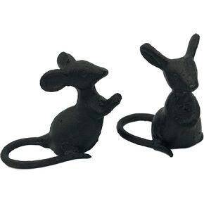 Park Hill Collection Cast Iron Mice Pair, Set of 2