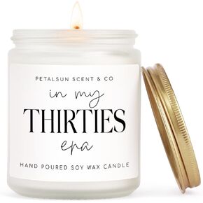 30th Birthday Gifts for Women Man- Handmade Lavender 30 Birthday Candle-30th Birthday Gift for Her/Him, 30th Birthday Decorations, Gifts for 30th Birthday Friend Coworker Daughter Son