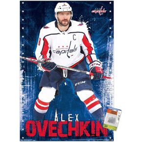 NHL Washington Capitals - Alex Ovechkin 17 Wall Poster with Push Pins