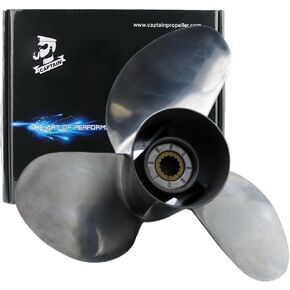 Boatman OEM Prop 14x21 Stainless Outboard Propeller fit Suzuki Boat Engine 70-140 HP，15 Spline Tooth
