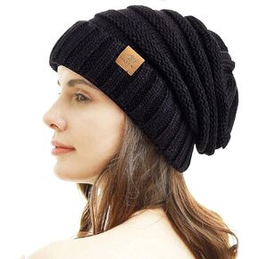 PAGE ONE Womens Winter Beanie Warm Cable Knit Hat Style Stretch Trendy Ribbed Chunky Cap
