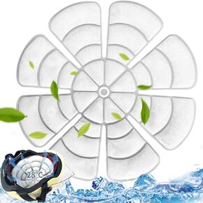 إدراج حزمة ثلج للقبعة - حزمة ثلج للرأس قابلة لإعادة الاستخدام للتبريد والوقاية من ضربات الشمس في الصيف - بطانة قبعة خوذات خفيفة الوزن - تتجمد بشكل طبيعي أقل من 28 درجة مئوية in Kuwait