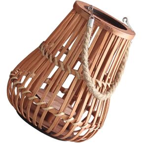 OSALADI Hanging Candle Lanterns Wicker Candle Holder Decorative Light Bulb Pendant Lamp Shade Replacement Lamp Cover Garden Lantern Pendant Vintage Lantern Household Ornaments Bamboo in Kuwait