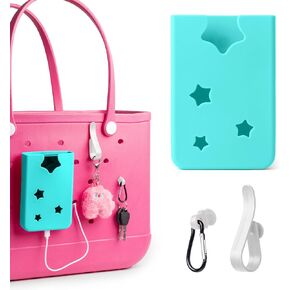 Phone Holder for Bogg Bag, Organizer Accessories Compatible with Bogg Simply Southern Bags with 3PCS Insert Key Chain Hook Holder, Fits for iPhone and Android Phones