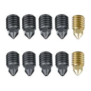 8 PCS Upgrade Hardened Steel Nozzles(2 * 0.2mm,0.4mm,0.6mm,0.8mm), 2 PCS 0.4mm 3D Printer Brass Nozzle for Bambu Lab X1/X1C/P1/P1S Upgraded 3D Printer hotend