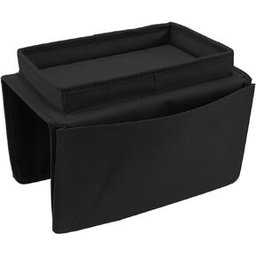 Sofa Armrest Organizer, Couch Side Pockets Chair Armrests Folding Arm Tray Hanging Bed Bag Bedside Storage Holder for Recliner Mattresses Remotes Phone Glasses Magazines with Slots(Brown)