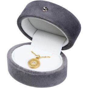 Velvet Jewelry Gift Box Earring Necklace Pendant Gift Boxes Jewelry Storage Display Case for Valentine's Day Anniversary Engagement