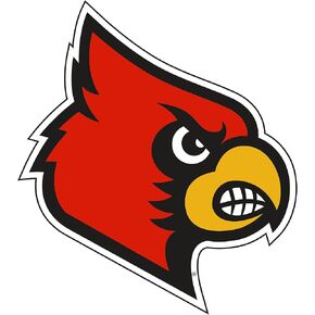 Craftique Louisville Cardinals, Large Premium Cardinal Decal, Corn-Hole, Made in The USA