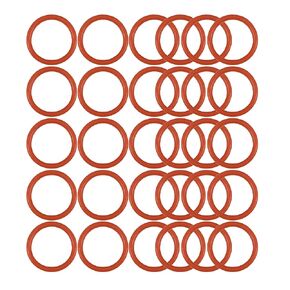 [30 Pcs] Silicone O-Rings Red 19mm OD 17mm ID 1 mm Width, Metric VMQ Sealing Gasket for Cup Lids, Coffee Maker, Brewing Fitting, Washer, Filter, Pump, Plumbing, Hose, Gauge, Auto, Machine