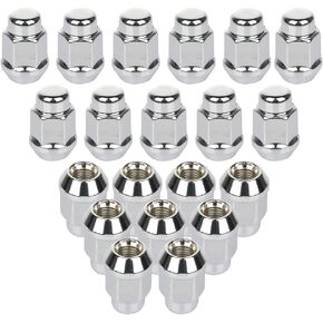 SCITOO 20 PCS Chrome Wheel lug nuts Spline Closed End Socket Thread 7/16-20 lug nut for Chevrolet